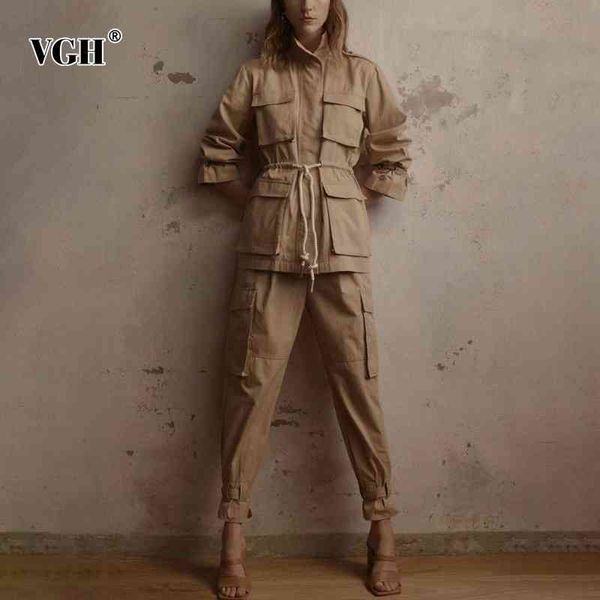 vgh patchwork two piece set for women lapel collar long sleeve drawstring lace up high waist pockets pant female style 210421, White
vgh patchwork two piece set for women lapel collar long sleeve drawstring lace up high waist pockets pant female style 210421, White