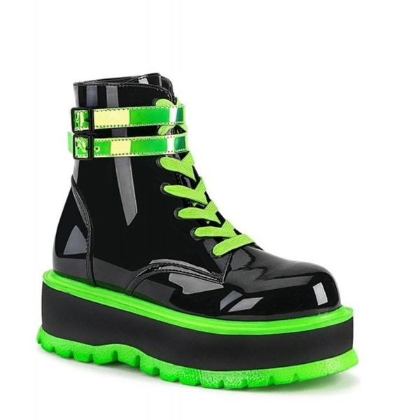 boots brand design goth shoes women platform high wedges thick bottom punk street green patent pu trendy laides, Black
boots brand design goth shoes women platform high wedges thick bottom punk street green patent pu trendy laides, Black