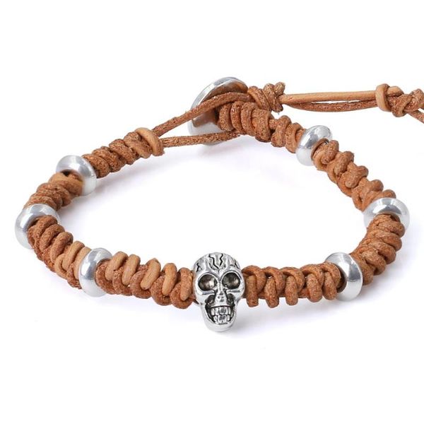 tennis kelitch evil skull charm wrap bracelets hand braided metal beads leather cuff bangles chain jewelry, Golden;silver
tennis kelitch evil skull charm wrap bracelets hand braided metal beads leather cuff bangles chain jewelry, Golden;silver