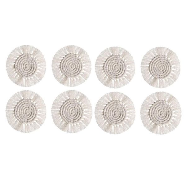 mats & pads 8 pcs coasters for drinks absorbent woven set with tassels coffee décor heat protection mat-abux
mats & pads 8 pcs coasters for drinks absorbent woven set with tassels coffee décor heat protection mat-abux
