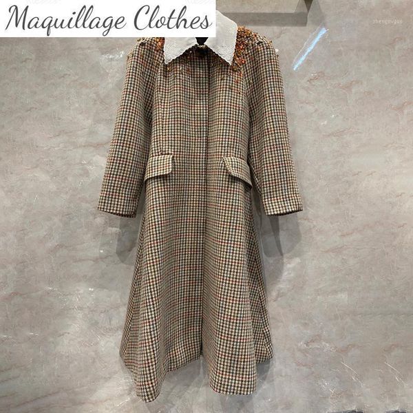 designer women's high qualoty diamonds wool overcoat fashion elegant plaid woollen coat c761 & blends, Black
designer women's high qualoty diamonds wool overcoat fashion elegant plaid woollen coat c761 & blends, Black
