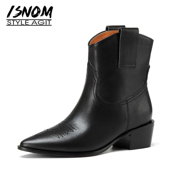 boots isnom genuine leather women ankle snakeskin pointed toe chunky heel female western boot embroider winter cowboy 2021, Black
boots isnom genuine leather women ankle snakeskin pointed toe chunky heel female western boot embroider winter cowboy 2021, Black