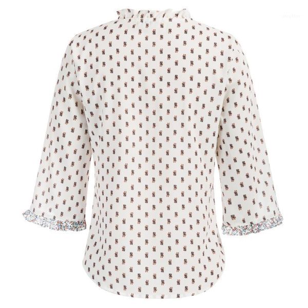 women's blouses & shirts casual shirs women summer ruffled 3/4 sleeves stand collar v-neck curved hem elegant slim blouse retro vintag, White
women's blouses & shirts casual shirs women summer ruffled 3/4 sleeves stand collar v-neck curved hem elegant slim blouse retro vintag, White