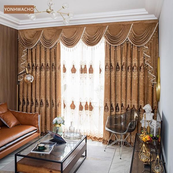 custom curtain luxury living room bedroom chenille embroidered coffee thick cloth blackout valance tulle panel c604 & drapes
custom curtain luxury living room bedroom chenille embroidered coffee thick cloth blackout valance tulle panel c604 & drapes