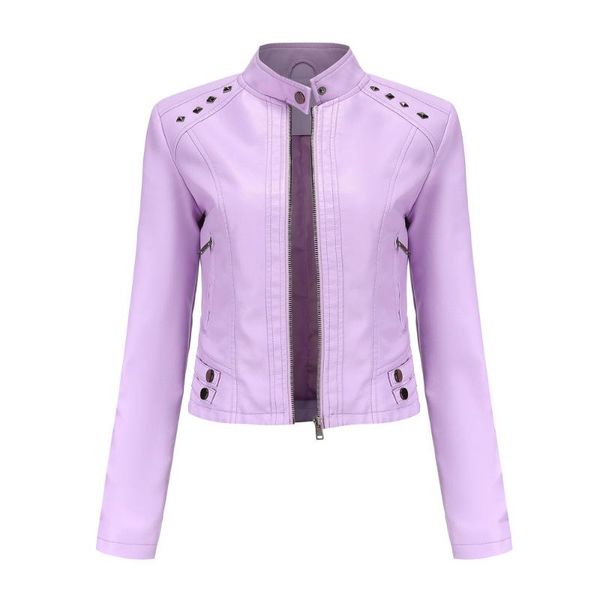 women's leather & faux fashion 2021 short pu jacket women rivet spring autumn coat long sleeve slim casual stand collar, Black
women's leather & faux fashion 2021 short pu jacket women rivet spring autumn coat long sleeve slim casual stand collar, Black