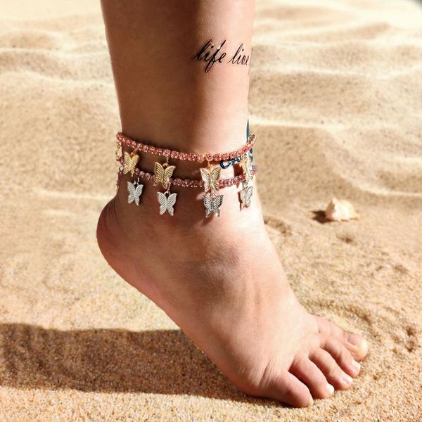 anklets boho cute butterfly luxury rhinestone tennis chain for women summer animal barefoot charm anklet beach jewelry, Red;blue
anklets boho cute butterfly luxury rhinestone tennis chain for women summer animal barefoot charm anklet beach jewelry, Red;blue