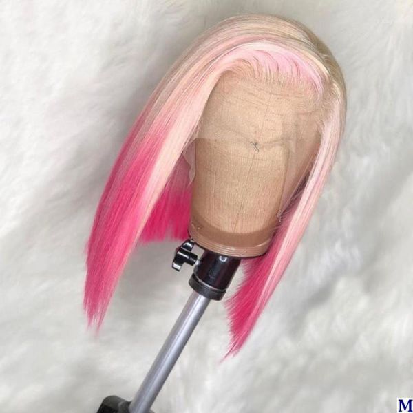 malaysia short bob white/pink silk lace front wigs high ponytail 150density full human hair for black women1, Black;brown
malaysia short bob white/pink silk lace front wigs high ponytail 150density full human hair for black women1, Black;brown