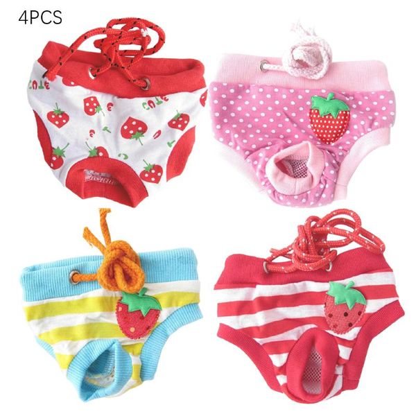 dog apparel 4pcs underwear adjustable pet polyester sanitary panties with strawberry decor physiology pants s m l colourful
dog apparel 4pcs underwear adjustable pet polyester sanitary panties with strawberry decor physiology pants s m l colourful