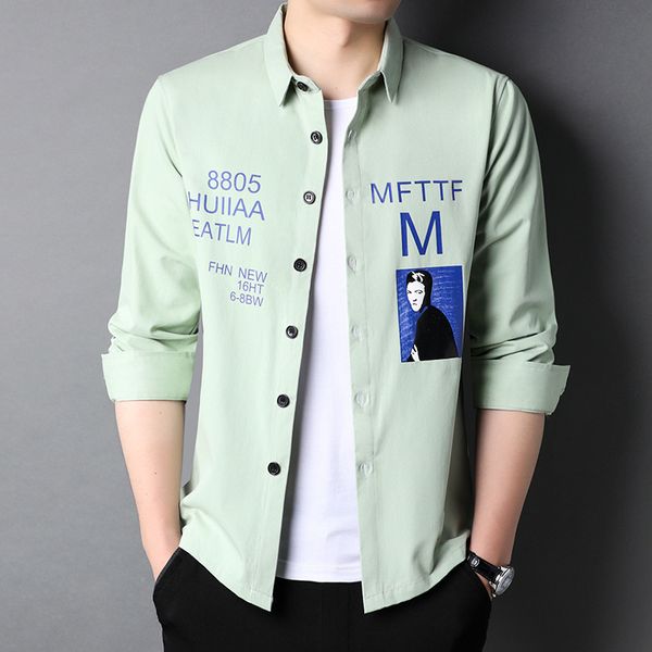 2021 spring and autumn korean version fashion leisure long sleeve work cloth youth men's shirt trend, Black
2021 spring and autumn korean version fashion leisure long sleeve work cloth youth men's shirt trend, Black