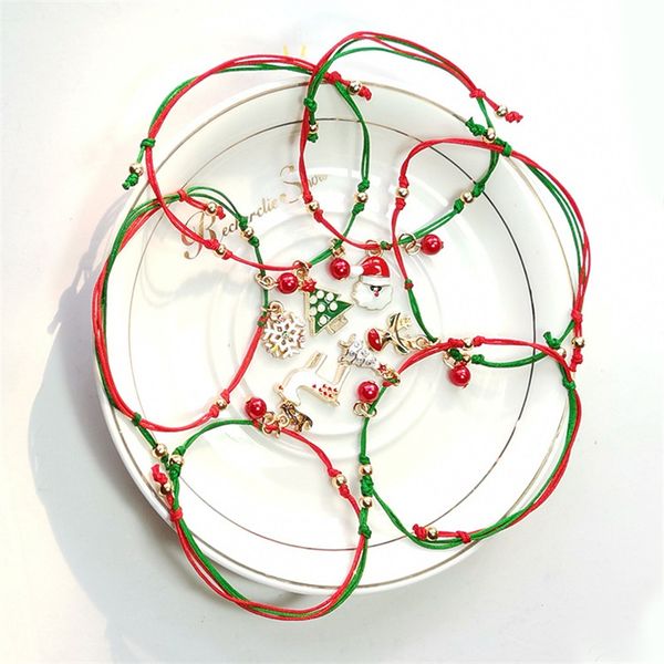 christmas waven chain with santa claus deer snow party trees adjustable wrap bracelets christmas ornament, Black
christmas waven chain with santa claus deer snow party trees adjustable wrap bracelets christmas ornament, Black