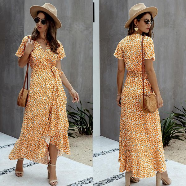 2021summer maxi dress women polka dot v neck ruffles short sleeve holiday long beach sundress ladies lace up wrap party dresses, Black;gray
2021summer maxi dress women polka dot v neck ruffles short sleeve holiday long beach sundress ladies lace up wrap party dresses, Black;gray