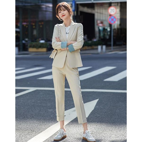 autumn elegant office work wear pant suits ol 2 piece sets solid blazer jacket & trousers suit for women set femme women's two pants, White
autumn elegant office work wear pant suits ol 2 piece sets solid blazer jacket & trousers suit for women set femme women's two pants, White