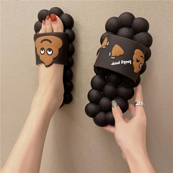 slippers wearing sandals women's summer 2021 trend massage sole one word tide, Black
slippers wearing sandals women's summer 2021 trend massage sole one word tide, Black
