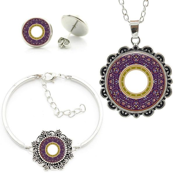 earrings & necklace exquisite women celtics art pendant bracelet jewelry set meditation mandala sets for gifts, Silver
earrings & necklace exquisite women celtics art pendant bracelet jewelry set meditation mandala sets for gifts, Silver