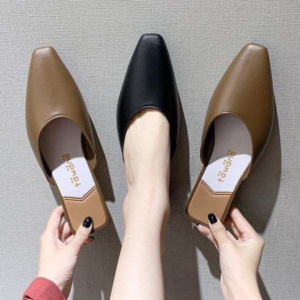 slippers 2021 summer flats lady sandals soild color slip on pointed toe women mules outdoor slipper shoes woman slides, Black
slippers 2021 summer flats lady sandals soild color slip on pointed toe women mules outdoor slipper shoes woman slides, Black