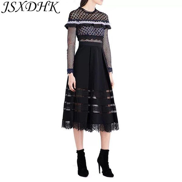 casual dresses jsxdhk runway autumn women party dress 2021 self portrait lace patchwork ruffles slim female hollow out ball gown, Black;gray
casual dresses jsxdhk runway autumn women party dress 2021 self portrait lace patchwork ruffles slim female hollow out ball gown, Black;gray