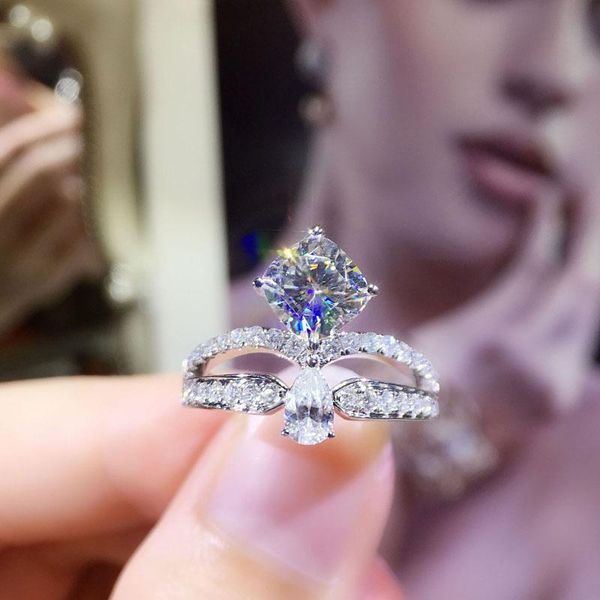 wedding rings luxury eternity fashion princess crown jewelry for women engagement statement gifts 925 sterling silver open, Slivery;golden
wedding rings luxury eternity fashion princess crown jewelry for women engagement statement gifts 925 sterling silver open, Slivery;golden