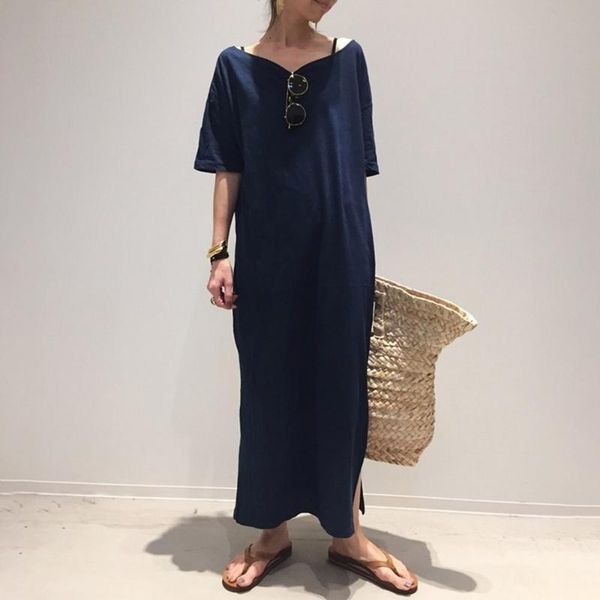 ethnic clothing women summer dress maxi length short sleeve v neck ladies fashion simple h line plain pullover slit casual woman clothes, Red
ethnic clothing women summer dress maxi length short sleeve v neck ladies fashion simple h line plain pullover slit casual woman clothes, Red