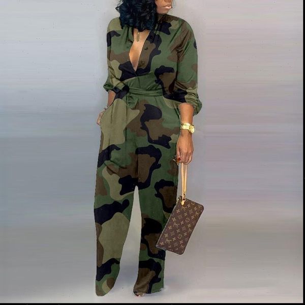 trendy camouflage printed womens rompers plus size long sleeve bodycon casual wrap belt button down female overall, Black;white
trendy camouflage printed womens rompers plus size long sleeve bodycon casual wrap belt button down female overall, Black;white