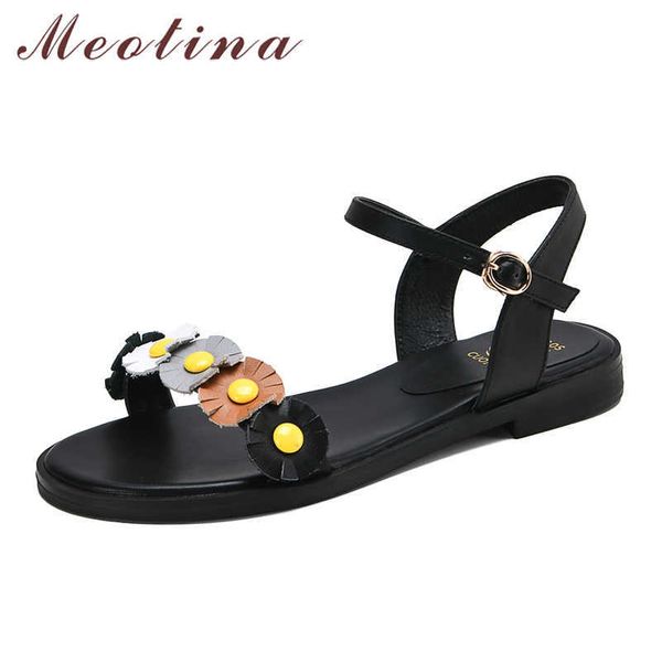 meotina women shoes flat sandals natural genuine leather shoes buckle round toe flower sandals female black big size 3-.5 210608
meotina women shoes flat sandals natural genuine leather shoes buckle round toe flower sandals female black big size 3-.5 210608