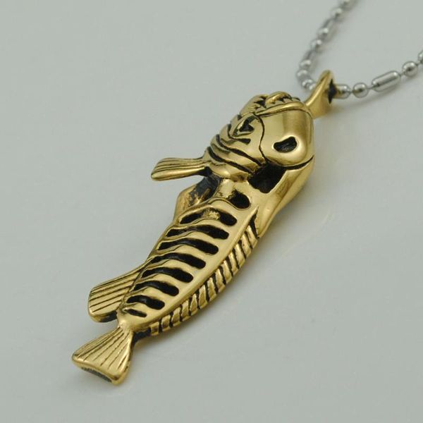pendant necklaces chimdou cool stainless steel men fish necklace gold color jewelry women fashion piranha bone skull, Silver
pendant necklaces chimdou cool stainless steel men fish necklace gold color jewelry women fashion piranha bone skull, Silver