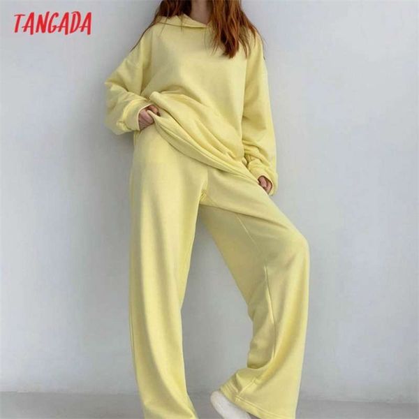 tangada women tracksuit sets yellow oversized sweatshirt hoodies cotton suit 2 pieces sets hood and pants 6l39 210925, White
tangada women tracksuit sets yellow oversized sweatshirt hoodies cotton suit 2 pieces sets hood and pants 6l39 210925, White
