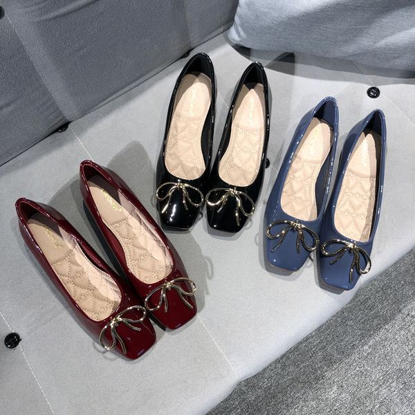 Flats Shoes Women PU Breathable Single Shoes Square-Toe Slip-On Shoes For Women Flats Butterfly-knot Shallow Loafers, Black
Flats Shoes Women PU Breathable Single Shoes Square-Toe Slip-On Shoes For Women Flats Butterfly-knot Shallow Loafers, Black