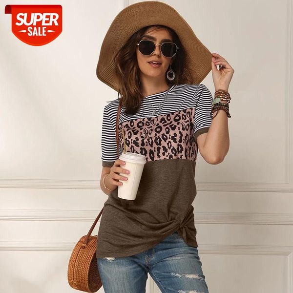 fashion 2020 women casual short sleeve summer t-shirt leopard stripes stitching t shirt tees femme ladies tshirt clothes #xo3d, White
fashion 2020 women casual short sleeve summer t-shirt leopard stripes stitching t shirt tees femme ladies tshirt clothes #xo3d, White