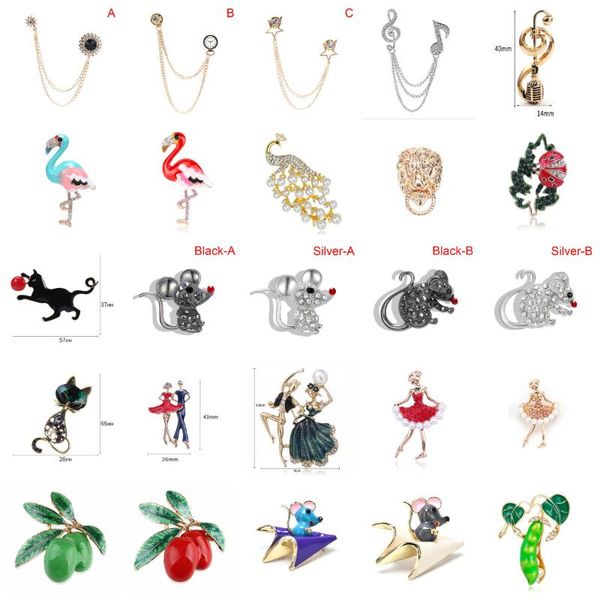 pins, brooches flamingo cat mouse peacock girl flower dancer crystal men and women's metal rhinestone banquet wedding brooch gifts, Gray
pins, brooches flamingo cat mouse peacock girl flower dancer crystal men and women's metal rhinestone banquet wedding brooch gifts, Gray