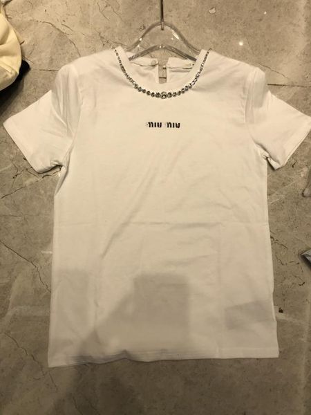 Net red same model 2021 spring and summer new heavy industry inlaid diamond round neck cotton versatile short sleeve bottom coat, White
Net red same model 2021 spring and summer new heavy industry inlaid diamond round neck cotton versatile short sleeve bottom coat, White