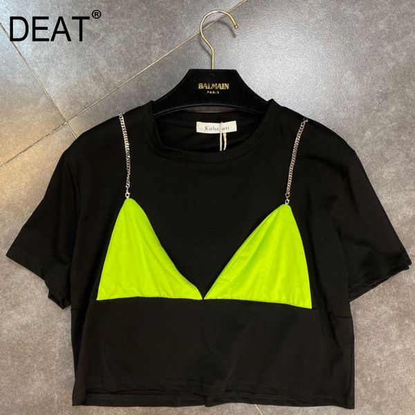 spring summer fashion casual round neck short sleeve contrast bra false two pieces shows thin t shirt women sk179 210525, White
spring summer fashion casual round neck short sleeve contrast bra false two pieces shows thin t shirt women sk179 210525, White