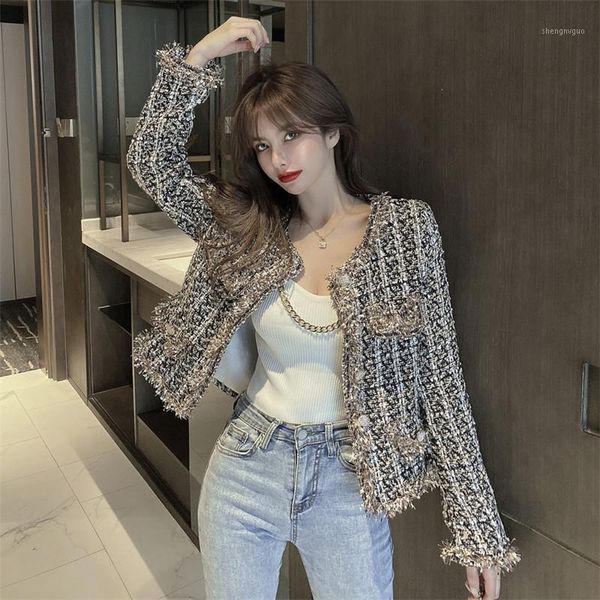fashion women's woolen coat blended rough flowers wool jacket 2021 autumn women casual short coats outwear female k1134 & blends, Black
fashion women's woolen coat blended rough flowers wool jacket 2021 autumn women casual short coats outwear female k1134 & blends, Black