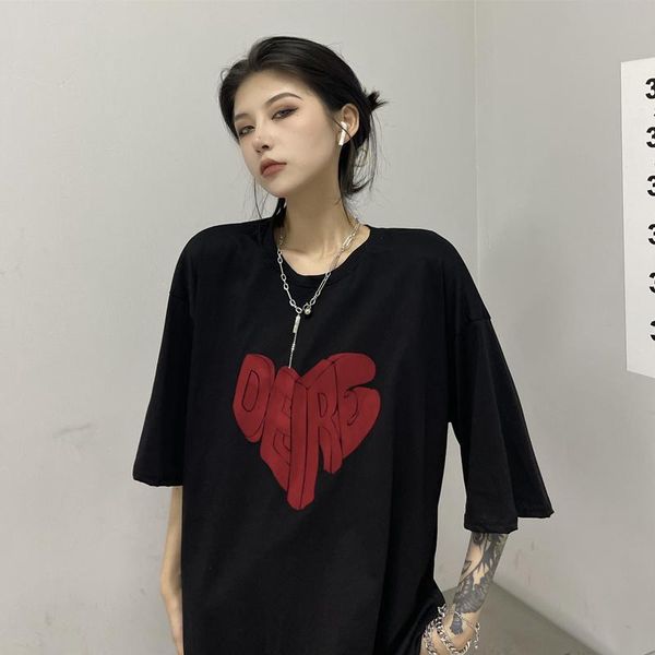 women's t-shirt short sleeve graphic t shirt girl 2021 summer korean style of ins harajuku love letter loose black hipster, White
women's t-shirt short sleeve graphic t shirt girl 2021 summer korean style of ins harajuku love letter loose black hipster, White