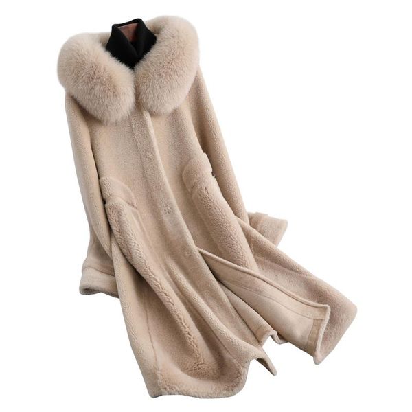 fashion warm sheep shearing coat female long hooded for women fur collar composite christmas gift c930-11 women's & faux, Black
fashion warm sheep shearing coat female long hooded for women fur collar composite christmas gift c930-11 women's & faux, Black