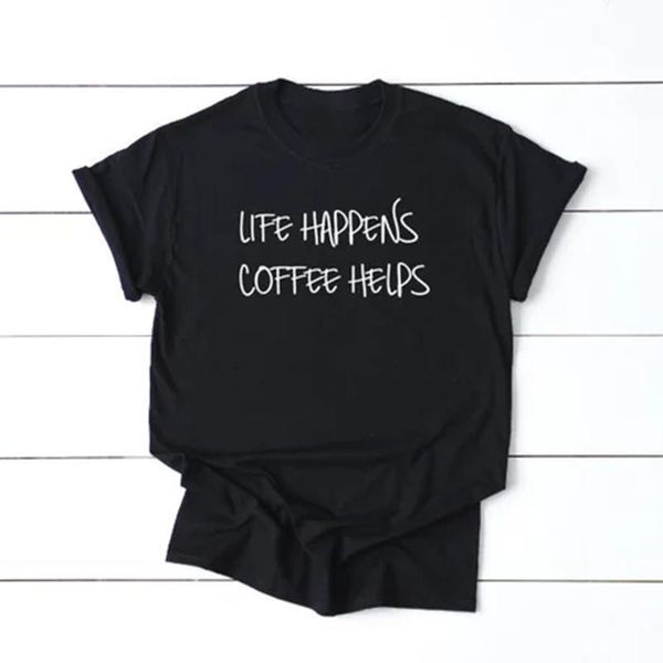women's t-shirt womens t shirt summer for women 2021 plus size coffee tshirt life happens helps fashion ladies basic tee, White
women's t-shirt womens t shirt summer for women 2021 plus size coffee tshirt life happens helps fashion ladies basic tee, White