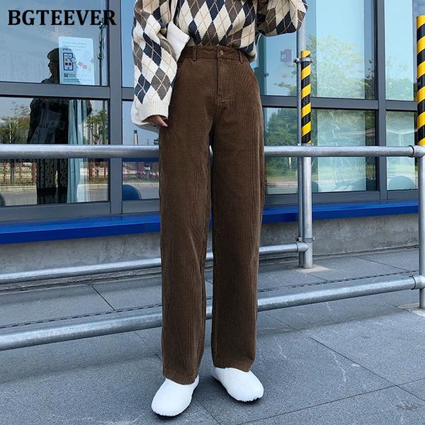 women's pants & capris bgteever vintage loose high waist straight-leg 2021 winter casual corduroy female wide-legged women trousers, Black;white
women's pants & capris bgteever vintage loose high waist straight-leg 2021 winter casual corduroy female wide-legged women trousers, Black;white