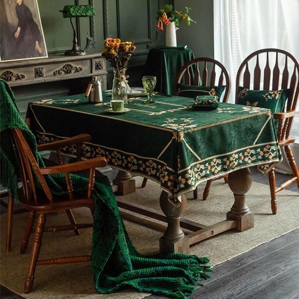 table cloth luxury high-end dark green american velvet retro waterproof tablecloth european rectangular coffee
table cloth luxury high-end dark green american velvet retro waterproof tablecloth european rectangular coffee
