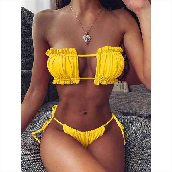 bikini pleated bandeau swimsuit women swimwear thong bikinis set beachwear swimming for bathing suit woman biquini, White;black
bikini pleated bandeau swimsuit women swimwear thong bikinis set beachwear swimming for bathing suit woman biquini, White;black