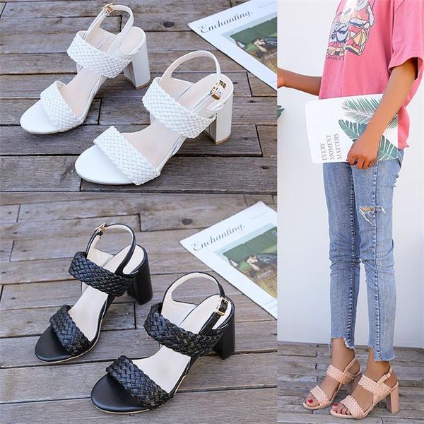 luxury summer women sandals buckle leather weave concise outside zapatos de mujer chunky high heeled ladies shoes 2021, Black
luxury summer women sandals buckle leather weave concise outside zapatos de mujer chunky high heeled ladies shoes 2021, Black