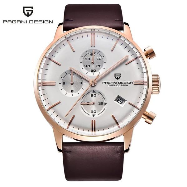 wristwatches pagani design men's fashion casual brand watch waterproof 30m luxury leather sports quartz chronograph vk67 relogio mascul, Slivery;brown
wristwatches pagani design men's fashion casual brand watch waterproof 30m luxury leather sports quartz chronograph vk67 relogio mascul, Slivery;brown