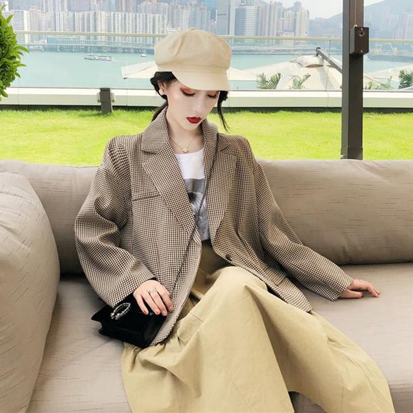 women's suits & blazers japan and south korea are fashionable, relaxed, lazy, leisure, shoulder sleeves, big lapel, thousand birds, gri, White;black
women's suits & blazers japan and south korea are fashionable, relaxed, lazy, leisure, shoulder sleeves, big lapel, thousand birds, gri, White;black