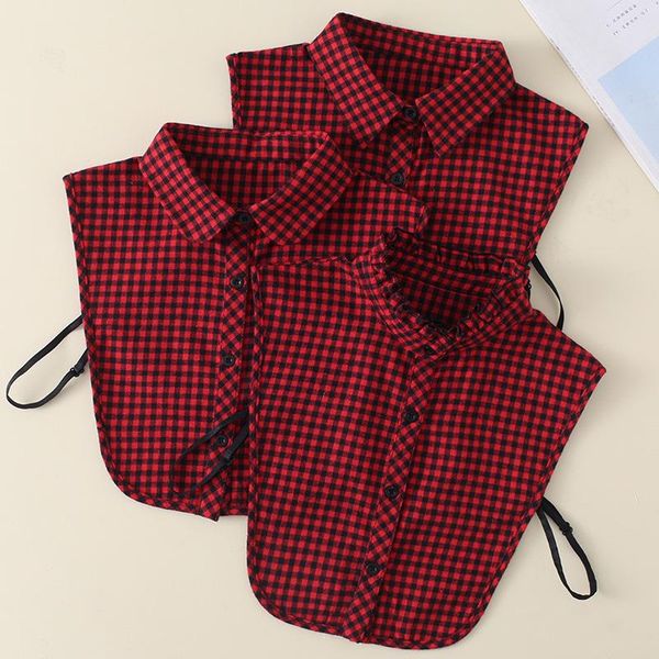 bow ties 2021 shirt removable lapel false collars for women plaid fake detachable blouse nep kraagie decoration, Black;gray
bow ties 2021 shirt removable lapel false collars for women plaid fake detachable blouse nep kraagie decoration, Black;gray