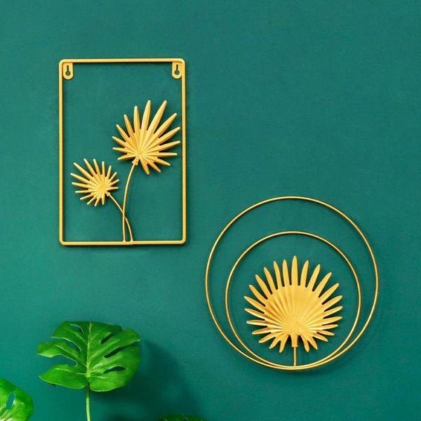 decorative objects & figurines 2pcs nordic wall hanging ornament round metal leaf background decoration for living rooms kitchens children&#
decorative objects & figurines 2pcs nordic wall hanging ornament round metal leaf background decoration for living rooms kitchens children&#