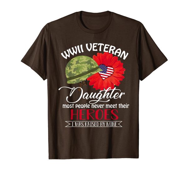 wwii veteran daughter most people never meet their heroes i t-shirt, White;black
wwii veteran daughter most people never meet their heroes i t-shirt, White;black