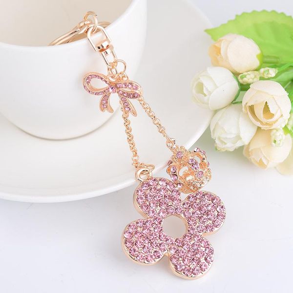 keychains creative crystal clover keychain cute beautiful bow keyring crown car fashion lady bag pendant gift, Silver
keychains creative crystal clover keychain cute beautiful bow keyring crown car fashion lady bag pendant gift, Silver