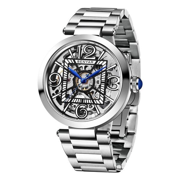wristwatches automatic mechanical watch men luxury stainless steel waterproof hollow tourbillon watches for business military wristwatch, Slivery;brown
wristwatches automatic mechanical watch men luxury stainless steel waterproof hollow tourbillon watches for business military wristwatch, Slivery;brown