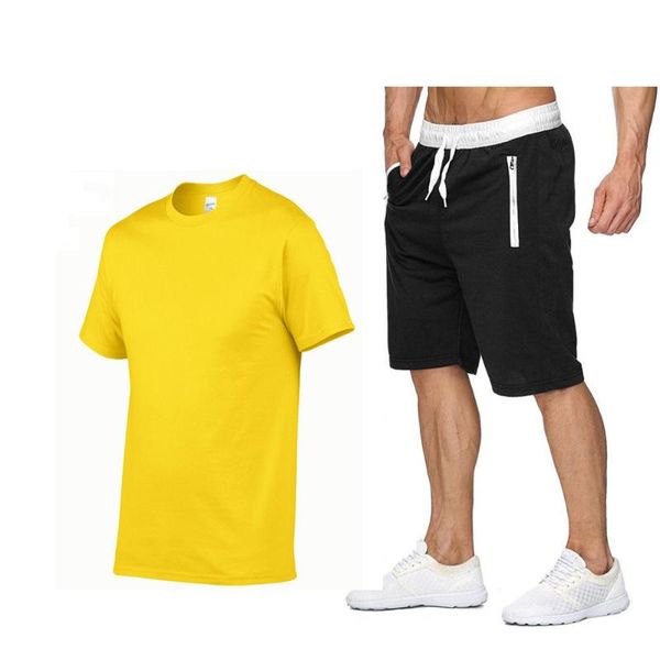 men's tracksuits sportswear summer two-piece t-shirt shorts brand casual jogging solid color sports suit, Gray
men's tracksuits sportswear summer two-piece t-shirt shorts brand casual jogging solid color sports suit, Gray