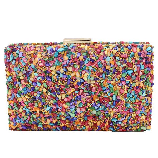 elegant sparkling glitter evening clutch bag colorful color stone women messenger shoulder day clutches lady fashion shell bags
elegant sparkling glitter evening clutch bag colorful color stone women messenger shoulder day clutches lady fashion shell bags