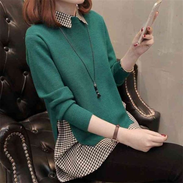 spring sweater women's two-piece loose korean shirt suit jacket long sleeve + sleeveless 210427, White;black
spring sweater women's two-piece loose korean shirt suit jacket long sleeve + sleeveless 210427, White;black