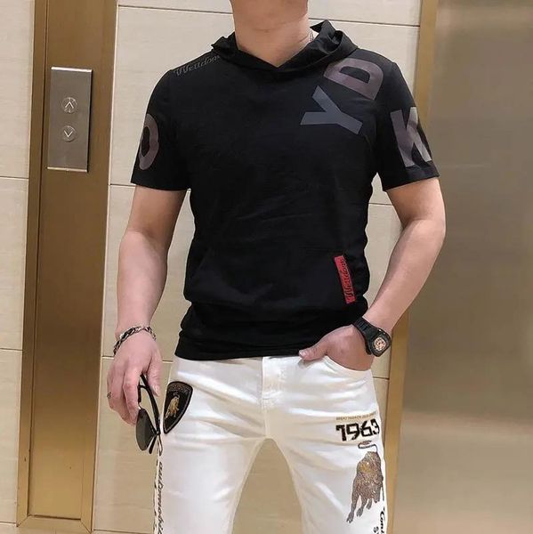spring and summer men's hoodie short-sleeved t-shirt casual printing letters plus sizel hip-hop hoody cotton fashion 653 hoodies & swe, Black
spring and summer men's hoodie short-sleeved t-shirt casual printing letters plus sizel hip-hop hoody cotton fashion 653 hoodies & swe, Black